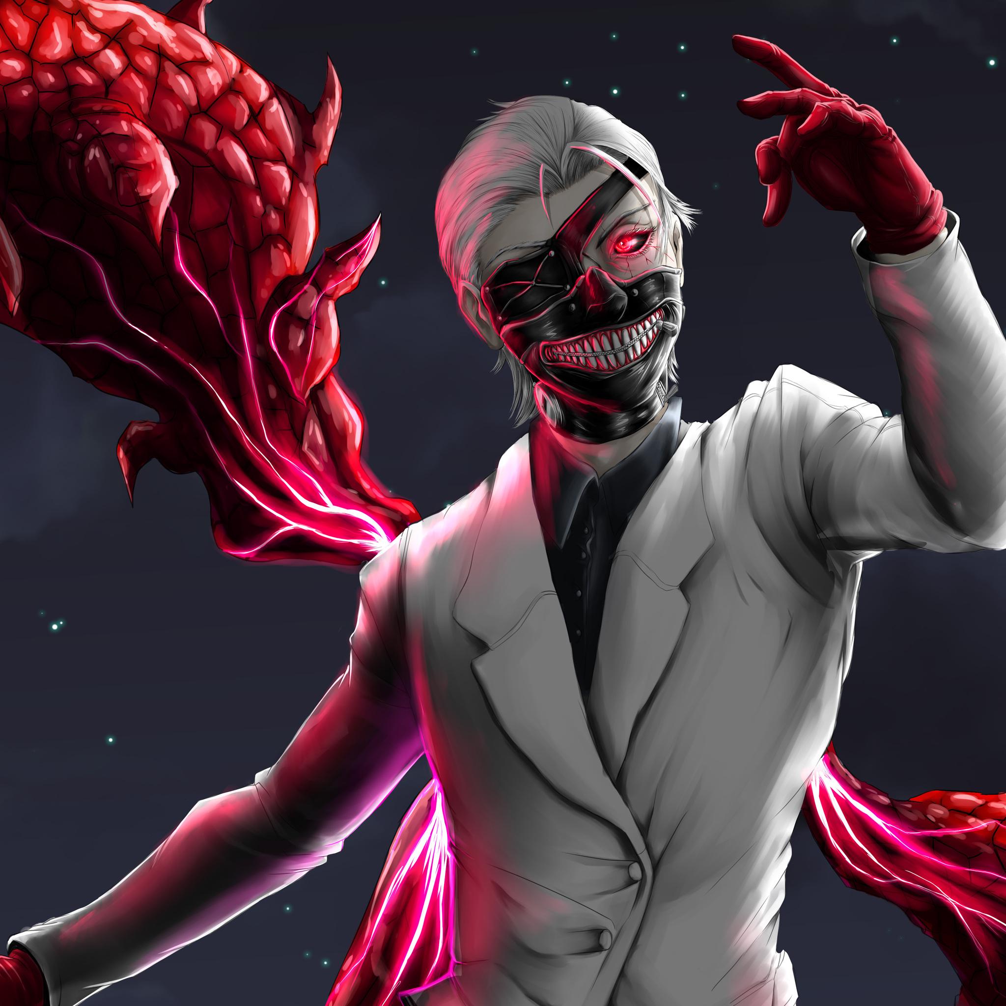 2048x2048 Ken Kaneki Tokyo Ghoul 5k Artwork iPad Air HD 4k Wallpaper, Image, Background, Photo and Picture