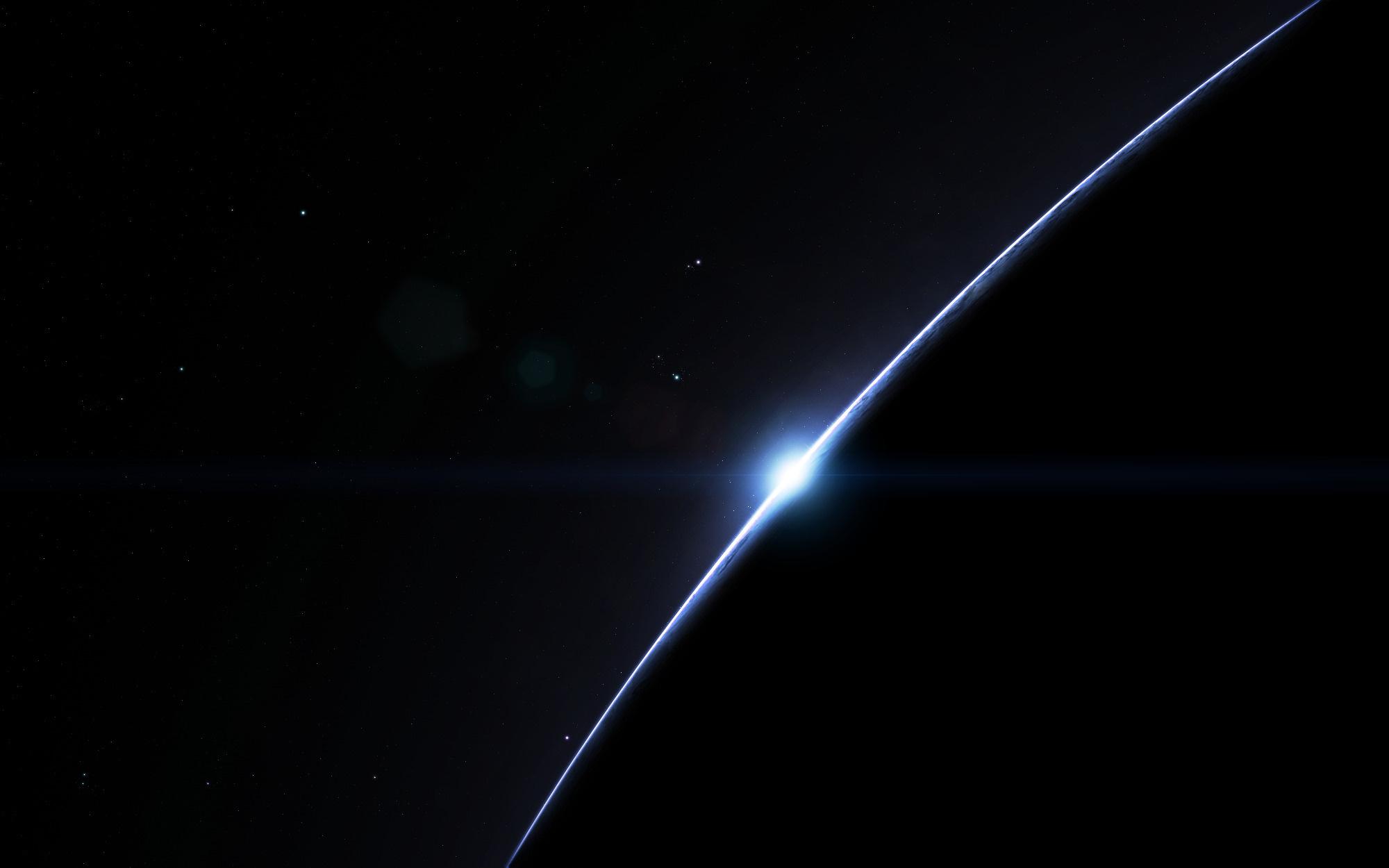 2000x1250 Free download Wallpaper dark simple space planet sunrise stars [2000x1250] for your Desktop, Mobile & Tablet. Explore Dark Space Wallpaper. Universe Wallpaper 1080p, Abstract Space Wallpaper, 1920X1080 Space Wallpaper