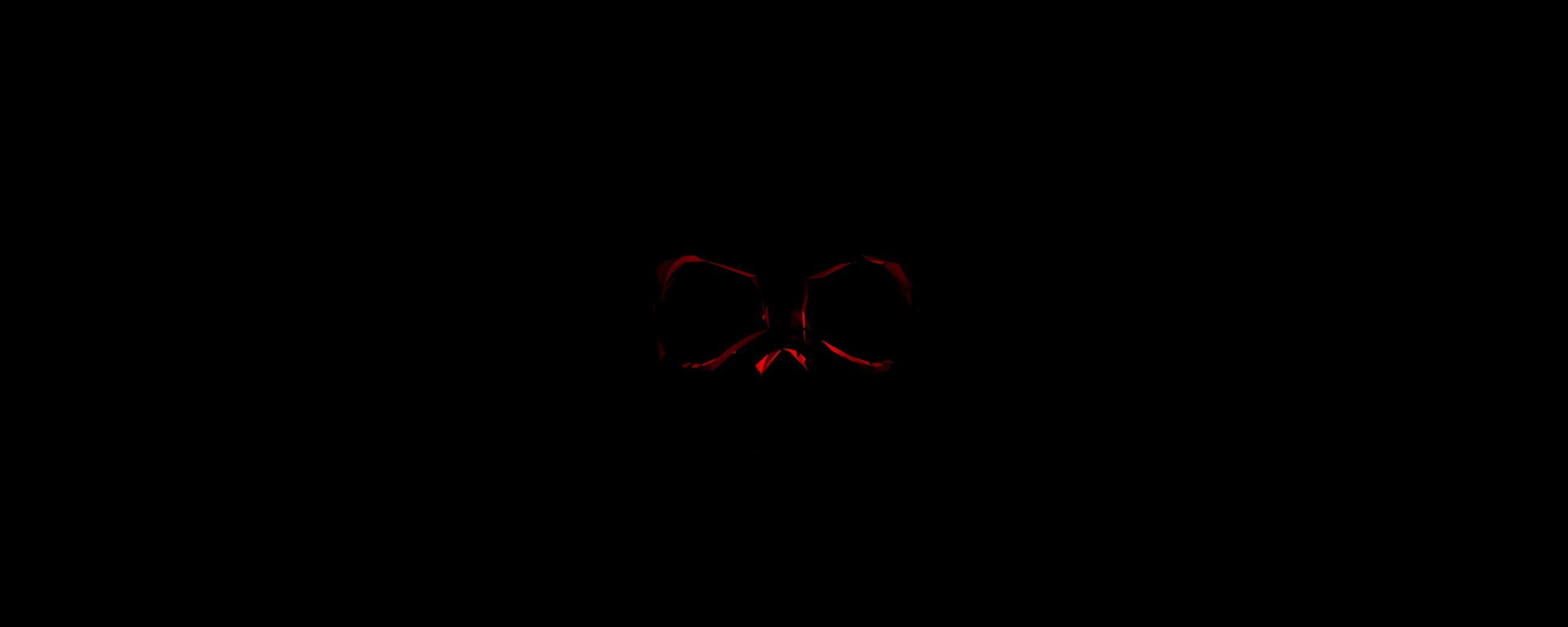 2560x1024 Download wallpaper 2560x1024 skull, dark, red, black, darkness ultrawide monitor HD background