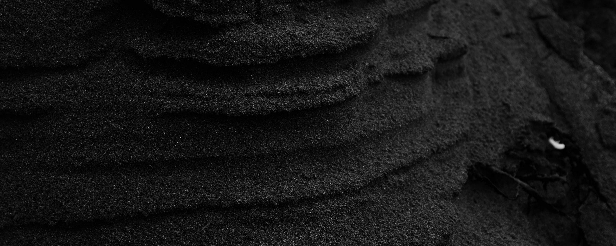 2560x1024 Download wallpaper 2560x1024 sand, black, grains, dark, texture ultrawide monitor HD background