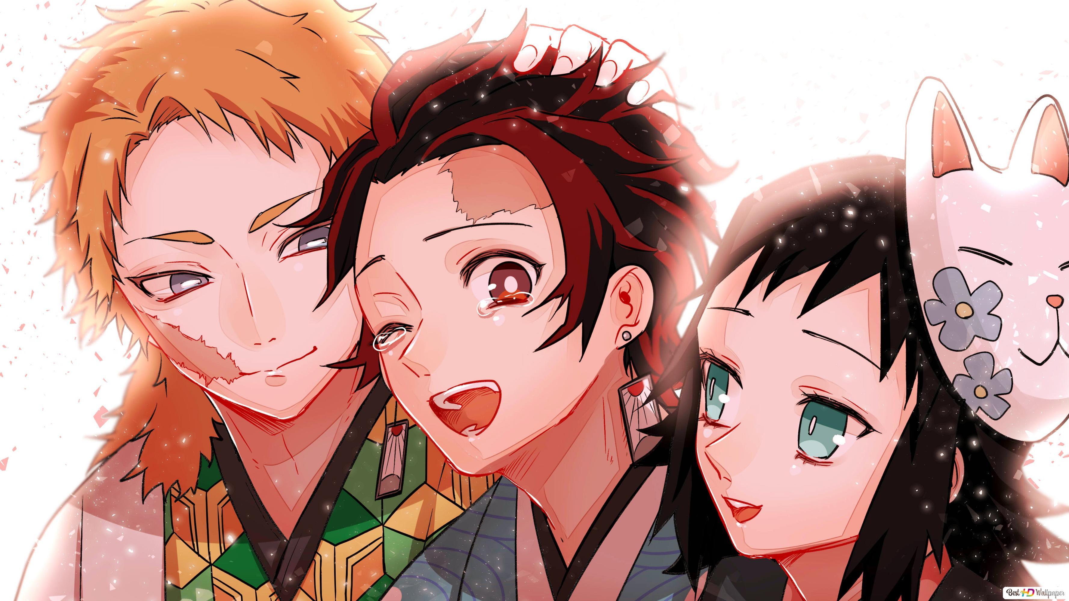 3554x1999 Demon Slayer, Tanjiro and Makomo HD wallpaper download