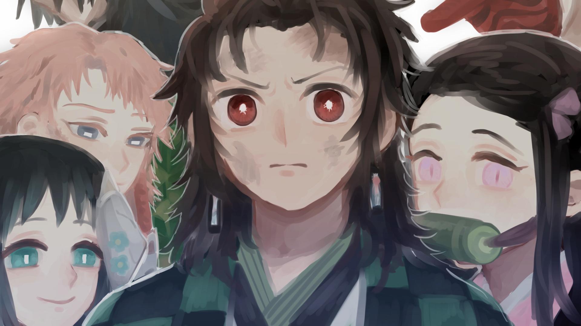 1920x1080 Demon Slayer Giyuu Tomioka Makomo Nezuko Kamado Sabito Tanjirou Kamado HD Anime Wallpaper