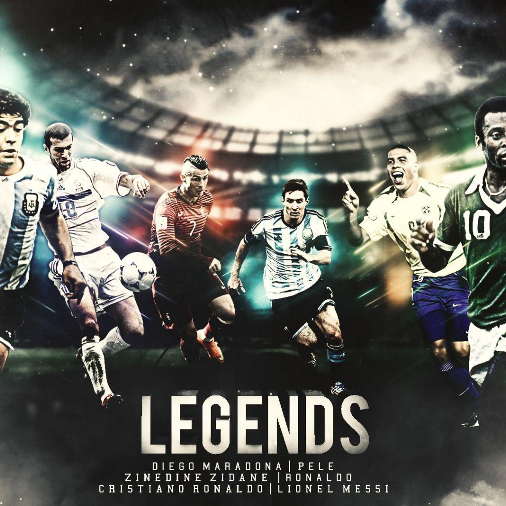 1024x1024 Messi and Ronaldo Wallpaper