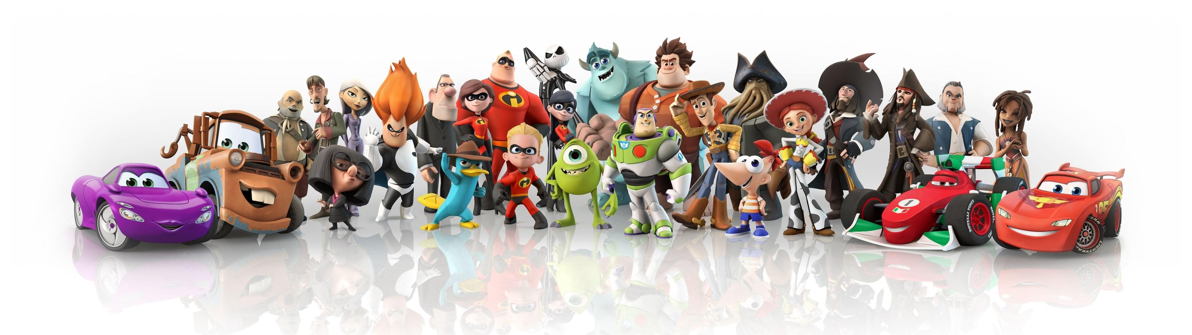 3840x1080 Disney Pixar Compilation Image HD Wallpaper Download Desktop Background