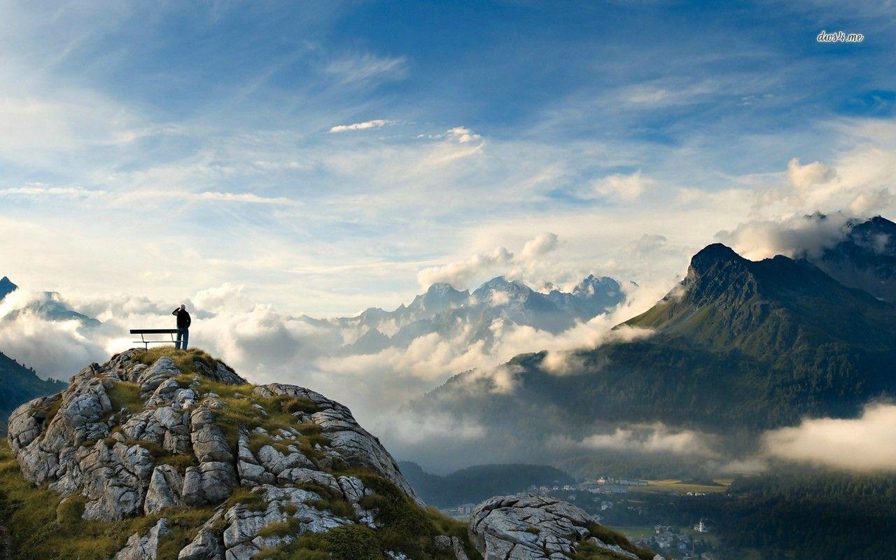 1280x800 Mountain Top Wallpaper
