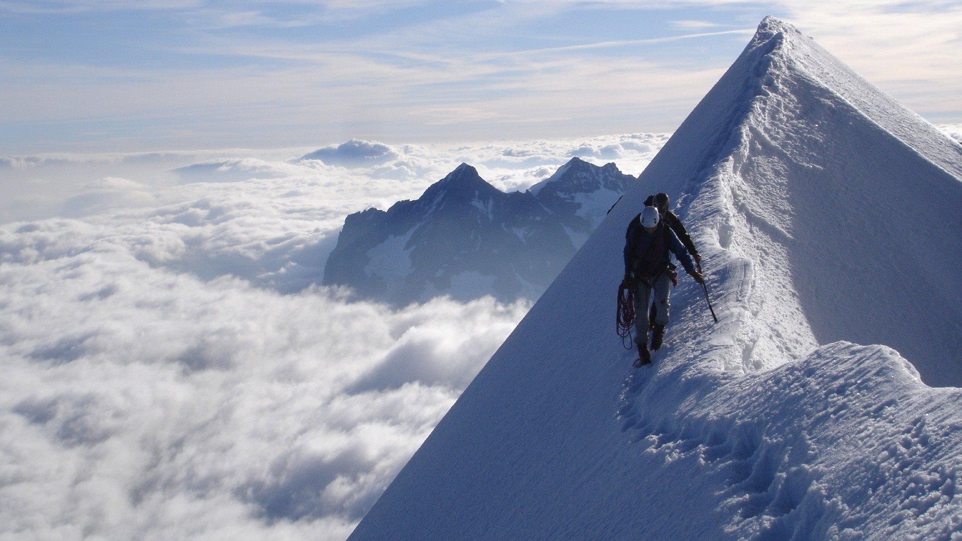 1920x1080 On The Top Of Snow Mountain Wallpaper [1920x1080]
