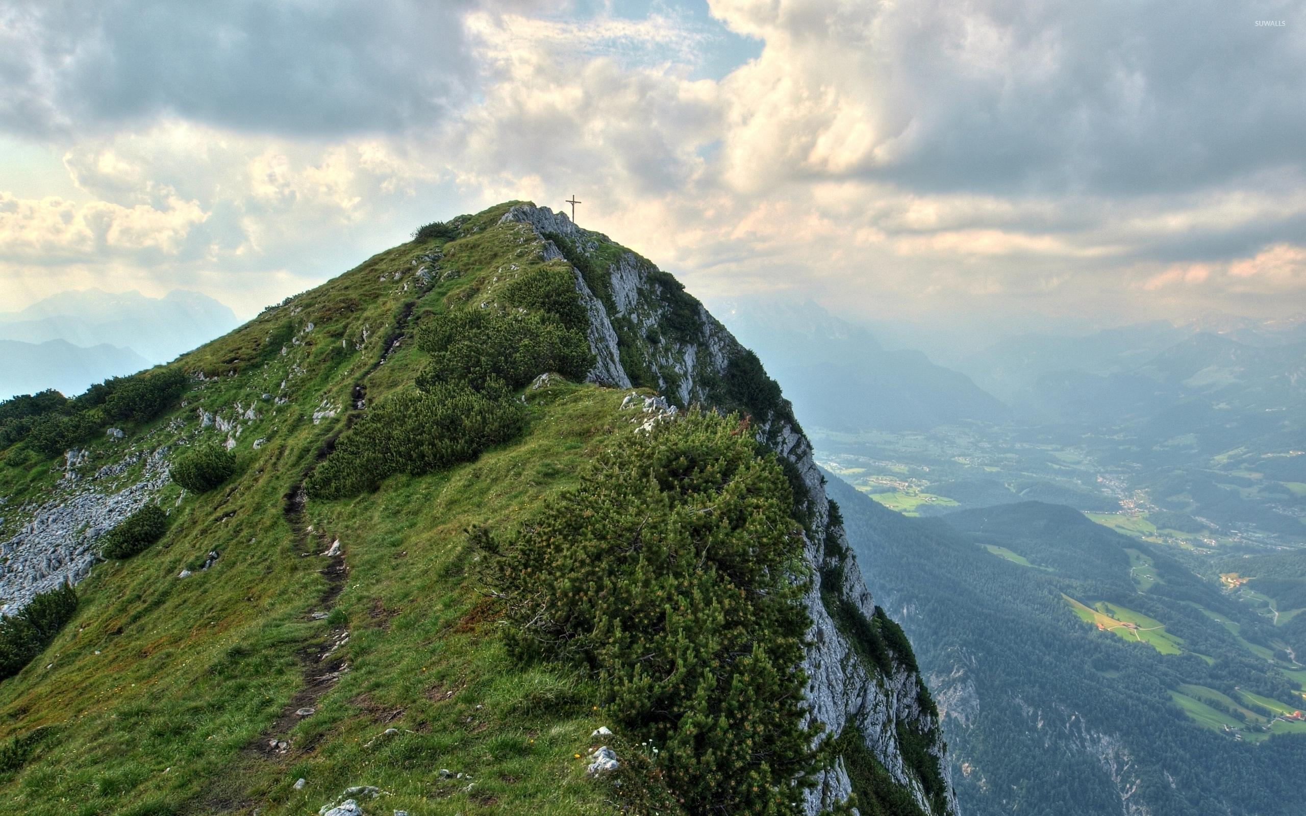 2560x1600 Cross on top of the mountain wallpaper wallpaper