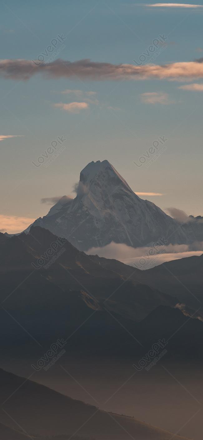 650x1407 Sunrise Mobile Phone Wallpaper At The Top Of The Mountain Background Image Free Download