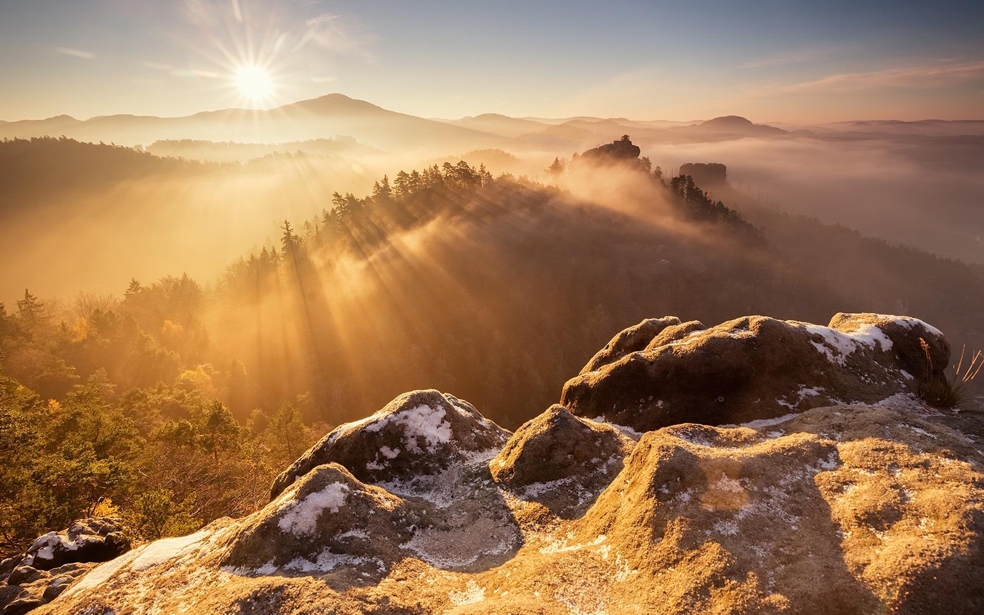 1920x1200 Sunrise Mountain Top Wallpaper, HD Sunrise Mountain Top Background
