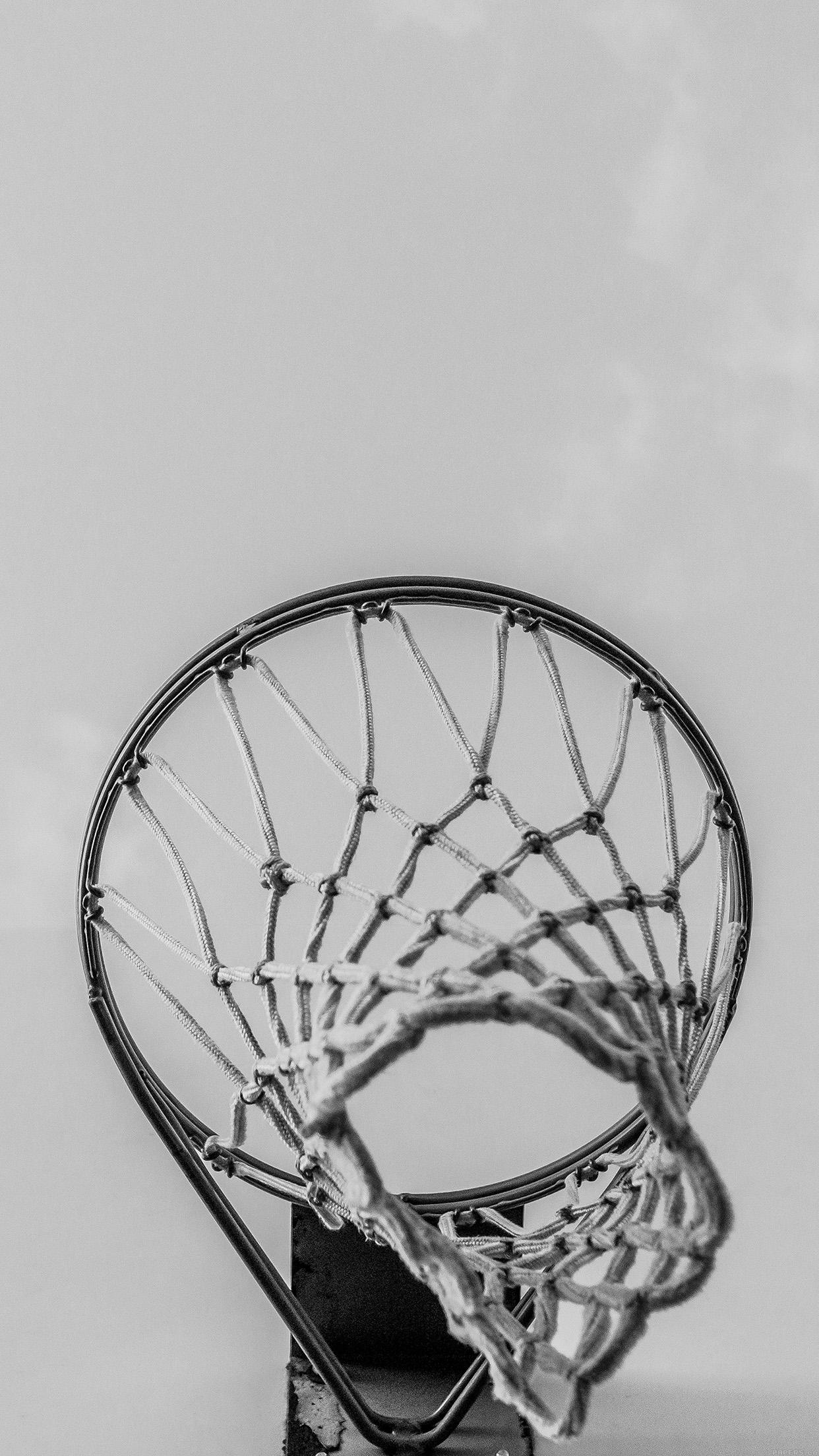 1242x2208 Basketball Rim Red Sports Dark Wallpaper