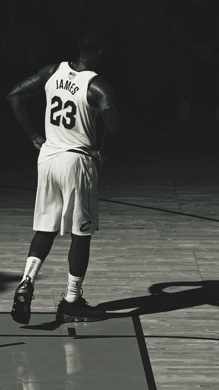 725x1288 Lebron James Logo Black And White Wallpaper