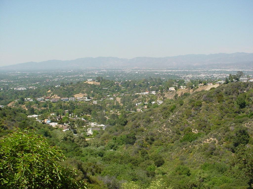 1024x768 San Fernando Valley. The San Fernando Valley, seen from Mul