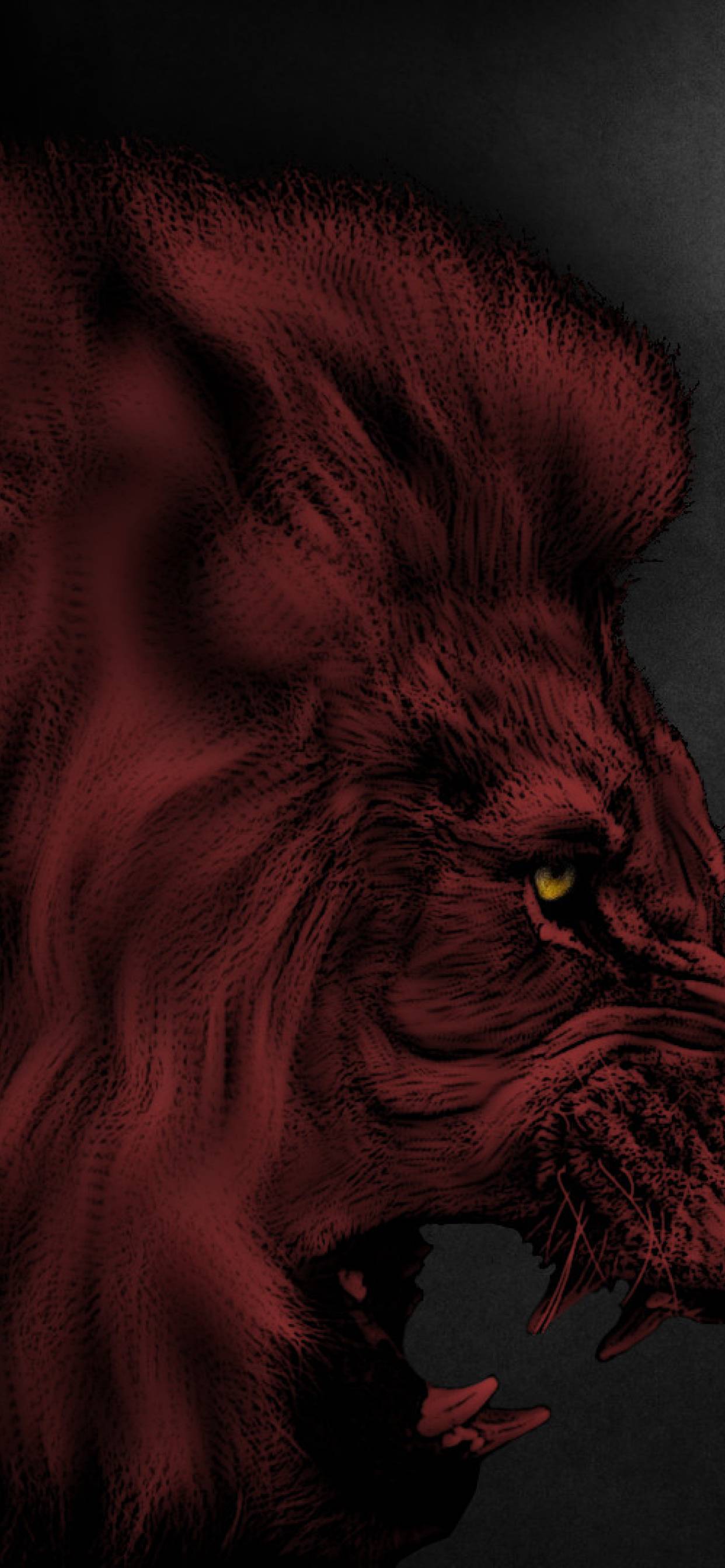 1242x2688 Red Lion Art iPhone XS MAX Wallpaper, HD Artist 4K Wallpaper, Image, Photo and Background