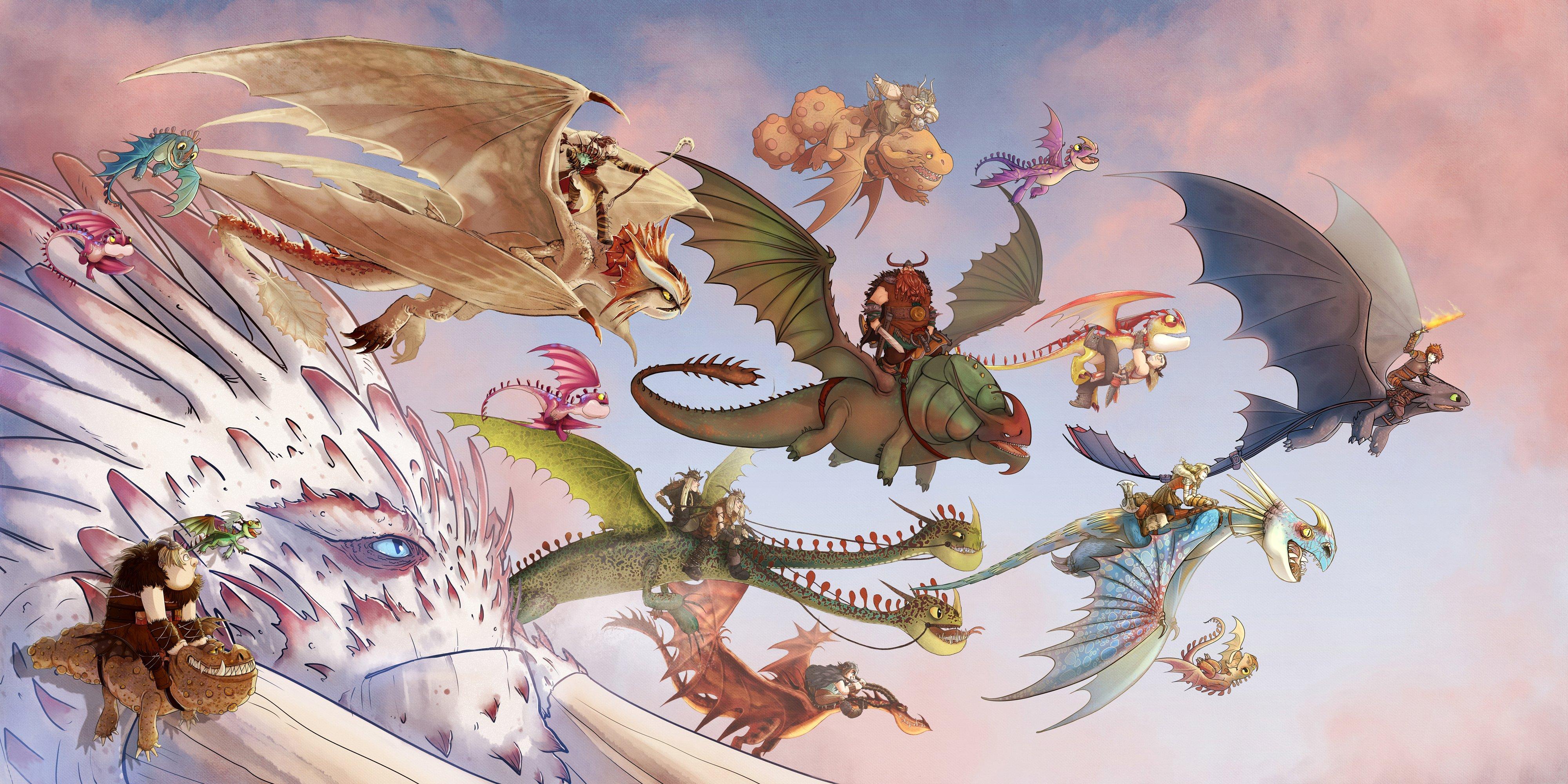 4000x2000 how, To, Train, Your, Dragon, Flight, Cartoons, Fantasy Wallpaper HD / Desktop and Mobile Background