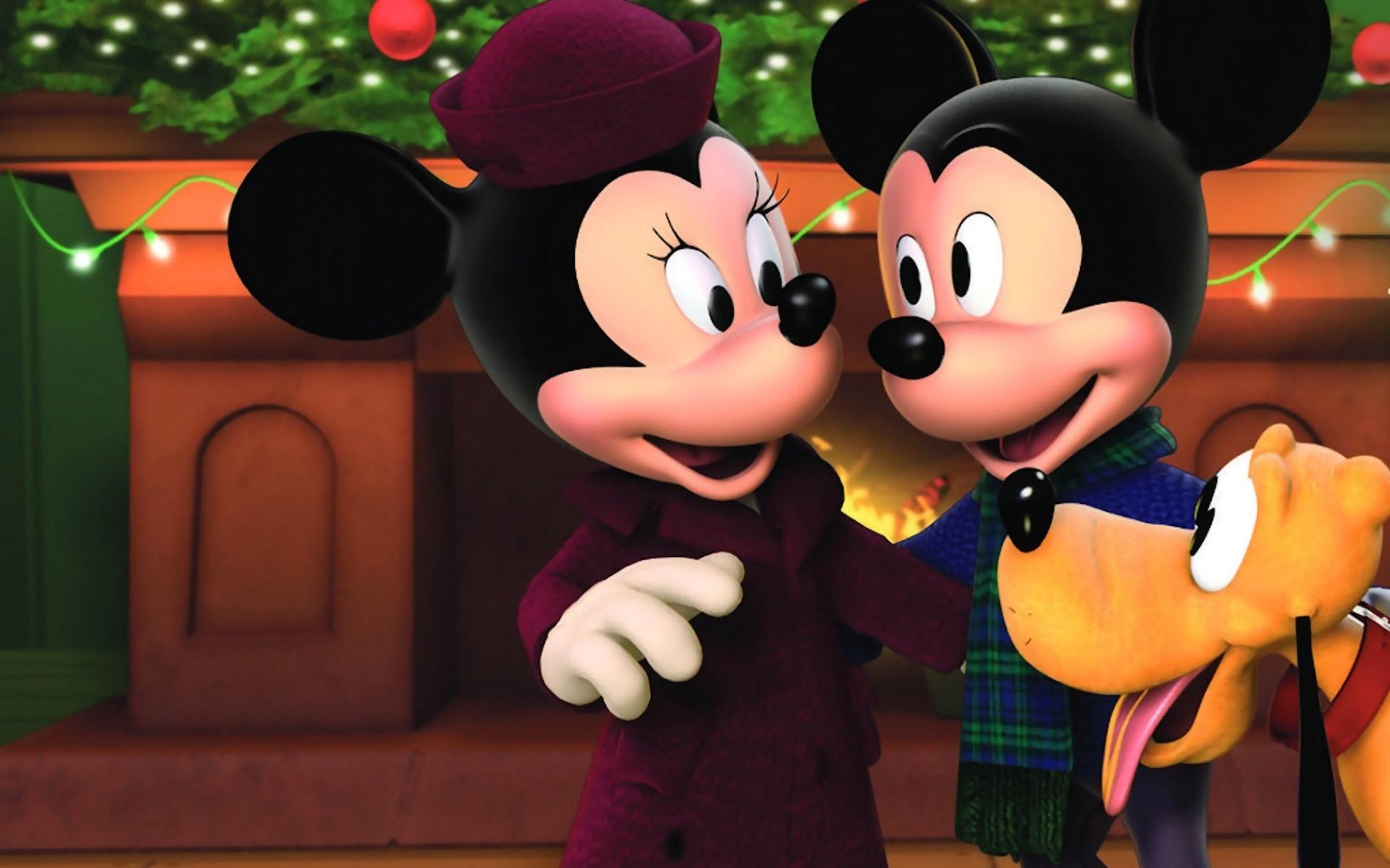 1920x1200 Christmas, mouse, wallpaper, mickey, minnie, background