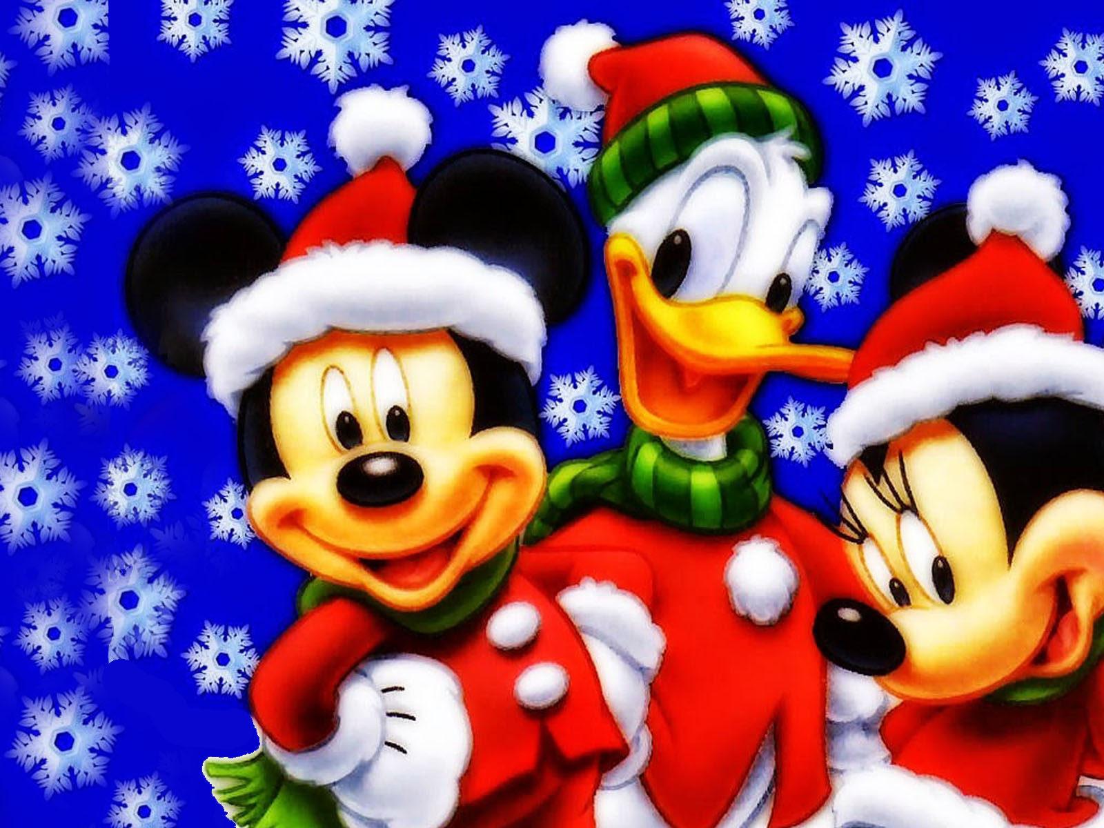 1600x1200 Mickey Mouse Donald Duck And Minnie Christmas Wallpaper HD :