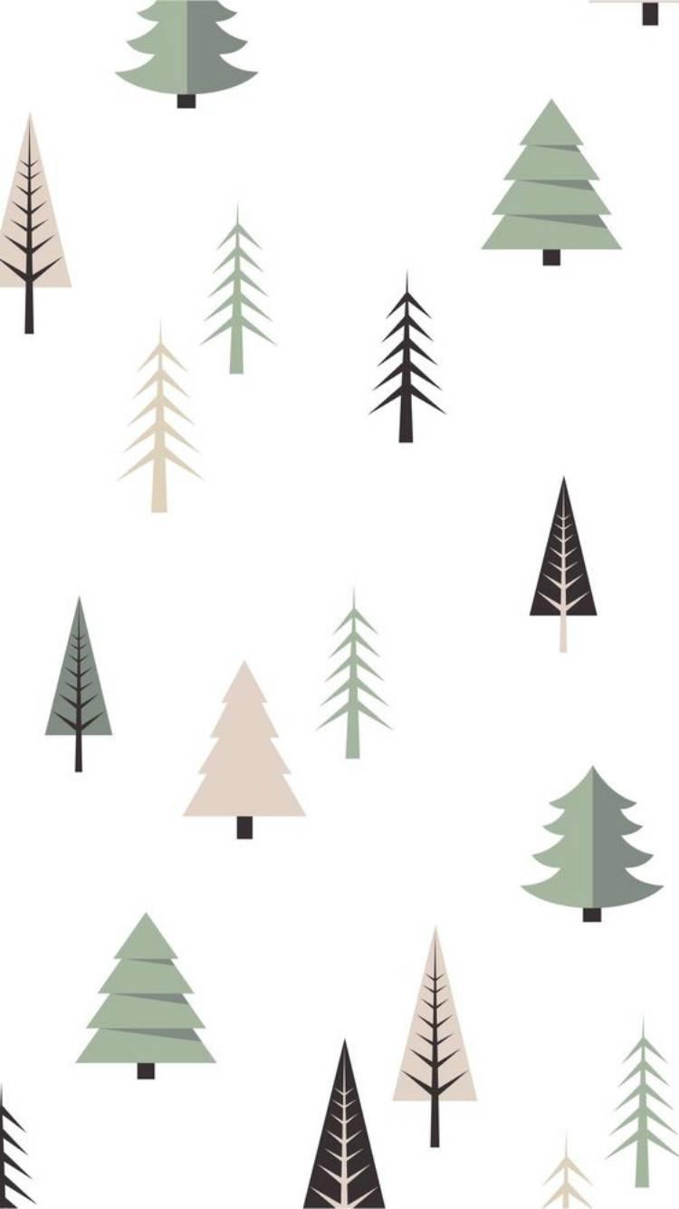 750x1334 Simple Aesthetic Christmas Wallpaper