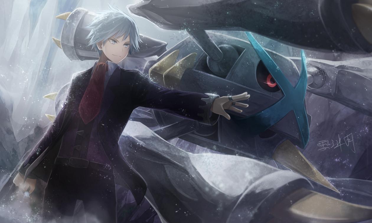 1260x756 steven stone, metagross, and mega metagross (pokemon and 2 more) drawn