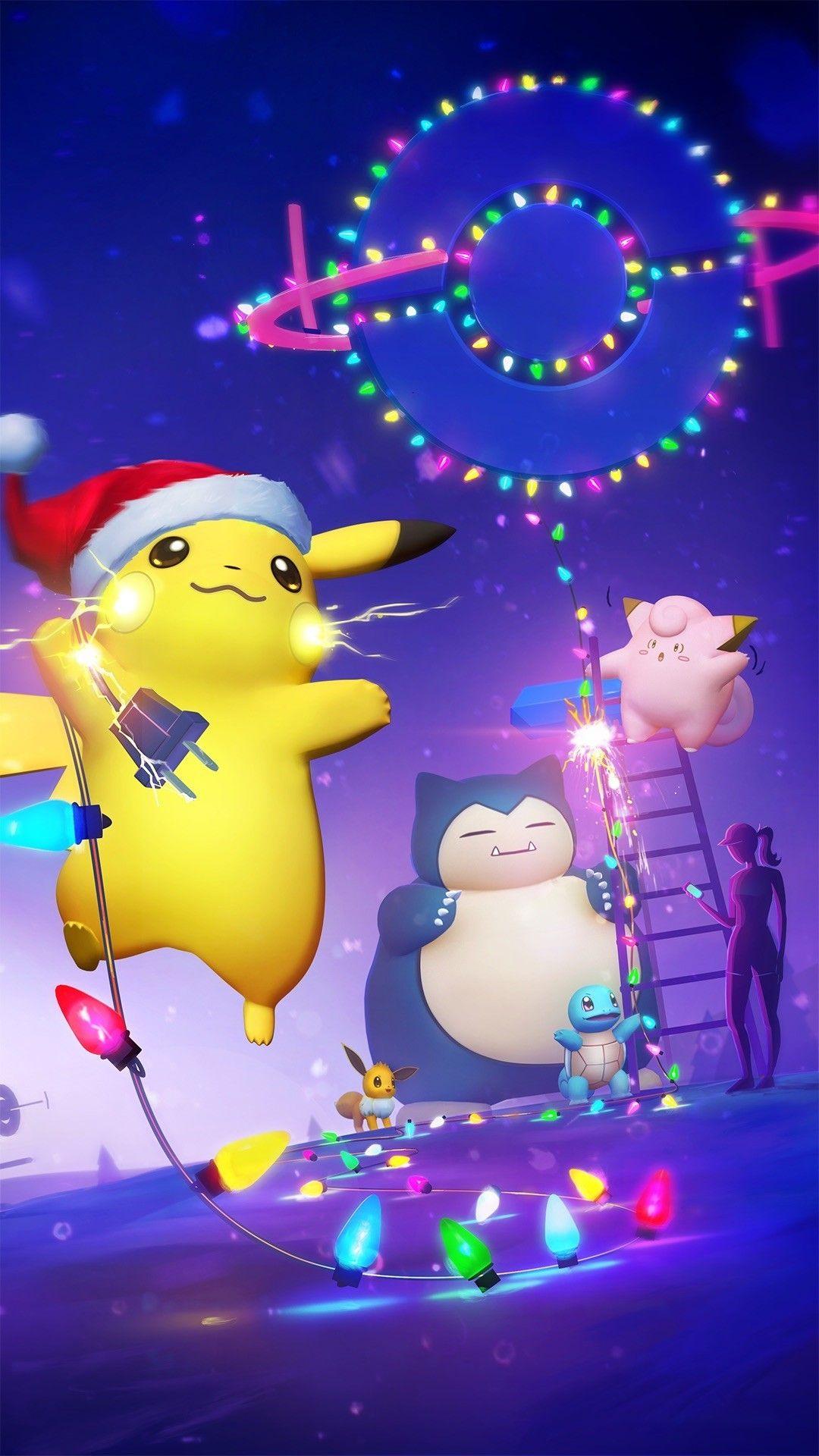 Hình nền điện thoại Pikachu Giáng sinh 1080x1920 - Miễn phí