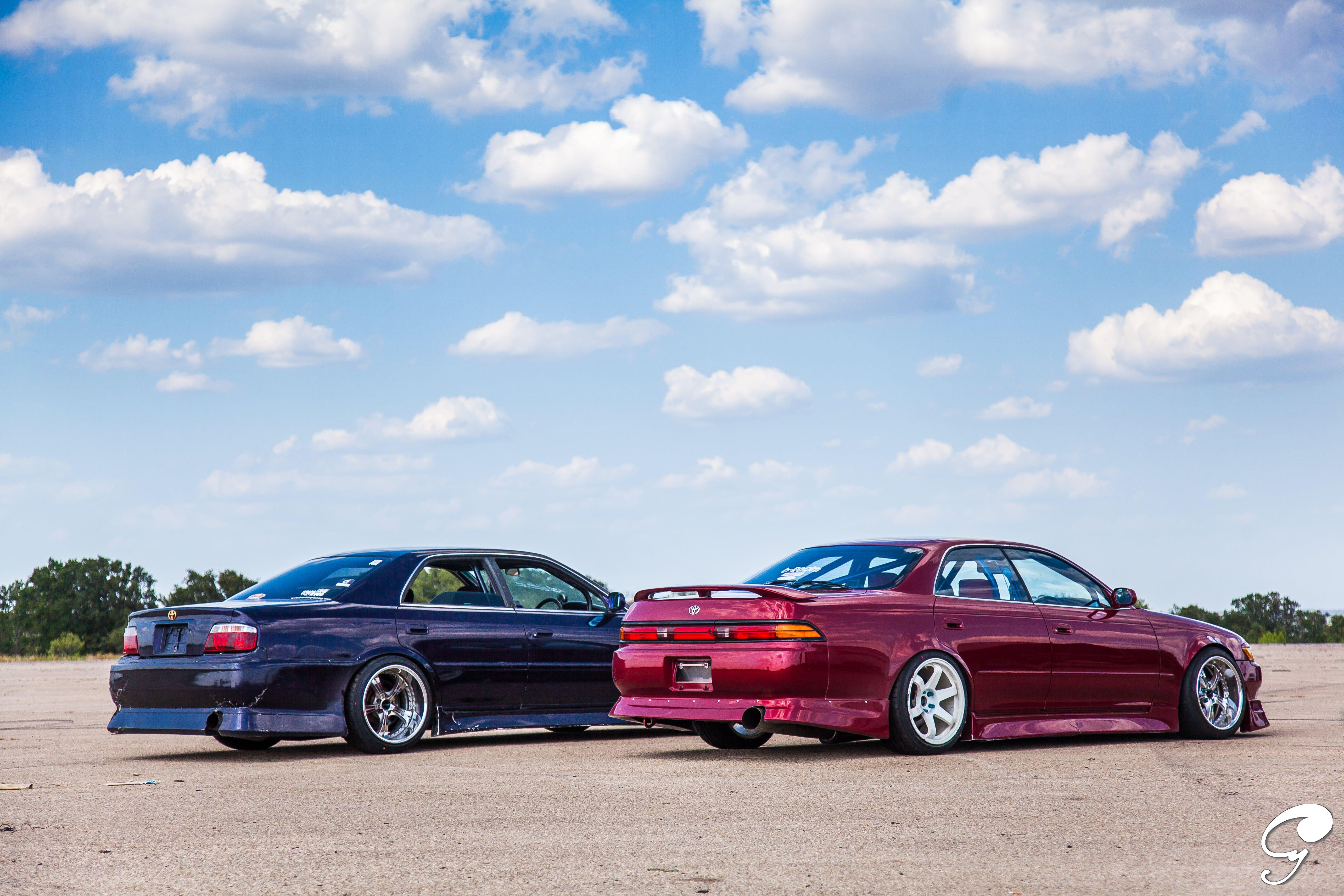 5616x3744 blue an d maroon sedans #red #toyota #tuning #Toyota #JDM #Chaser mark 2 mark 2 tourer v Toyota chayzer K #wallpaper #hdwallp. Toyota, Jdm, Subaru impreza sedan