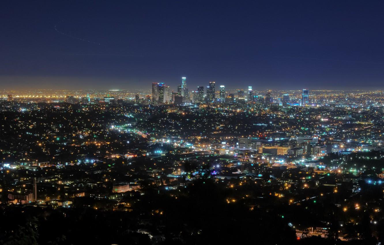 1332x850 Wallpaper night, lights, california, CA, night, usa, los angeles, downtown, southern california image for desktop, section город