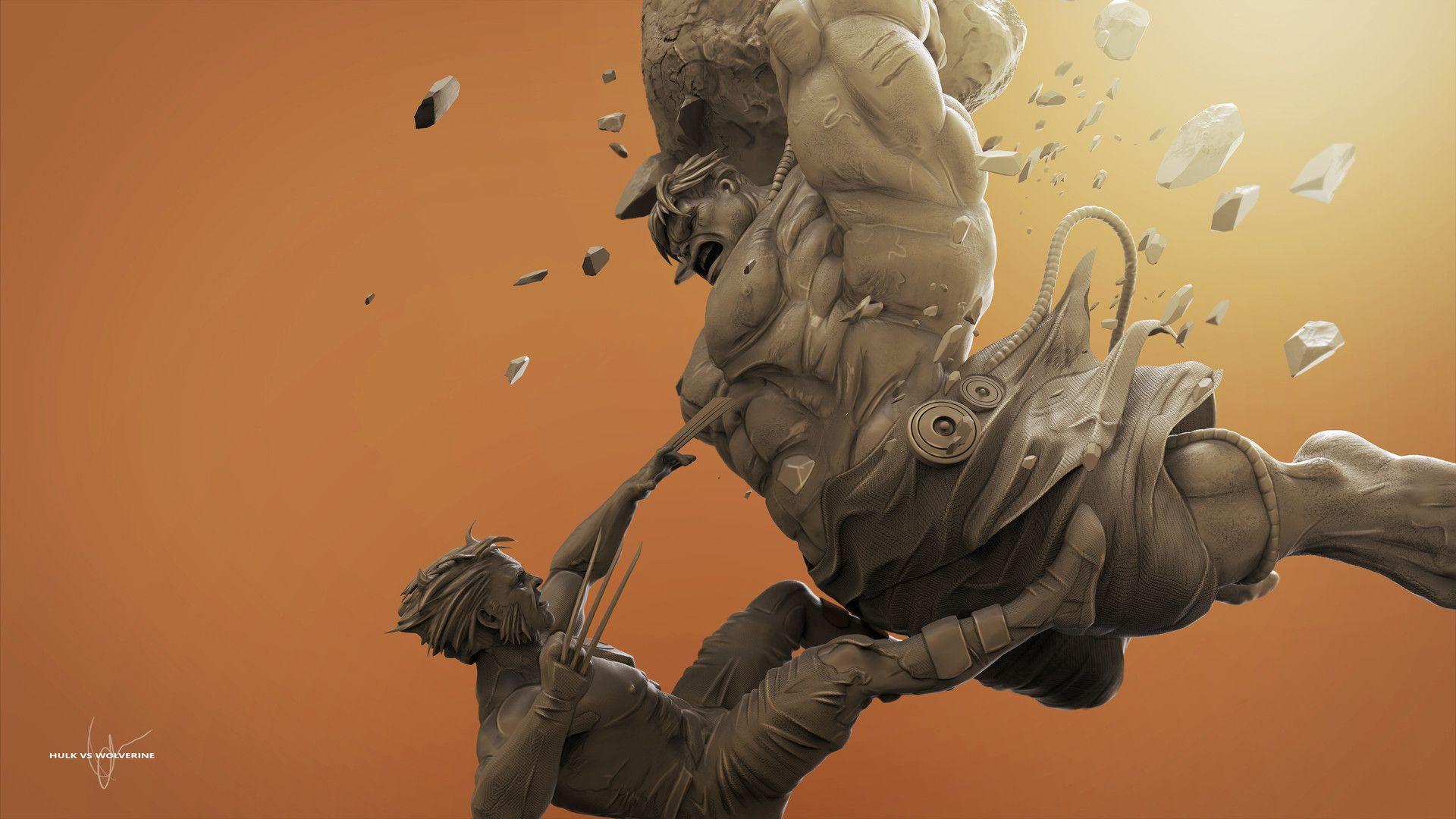 1920x1080 Hulk VS Wolverine, Richie mason