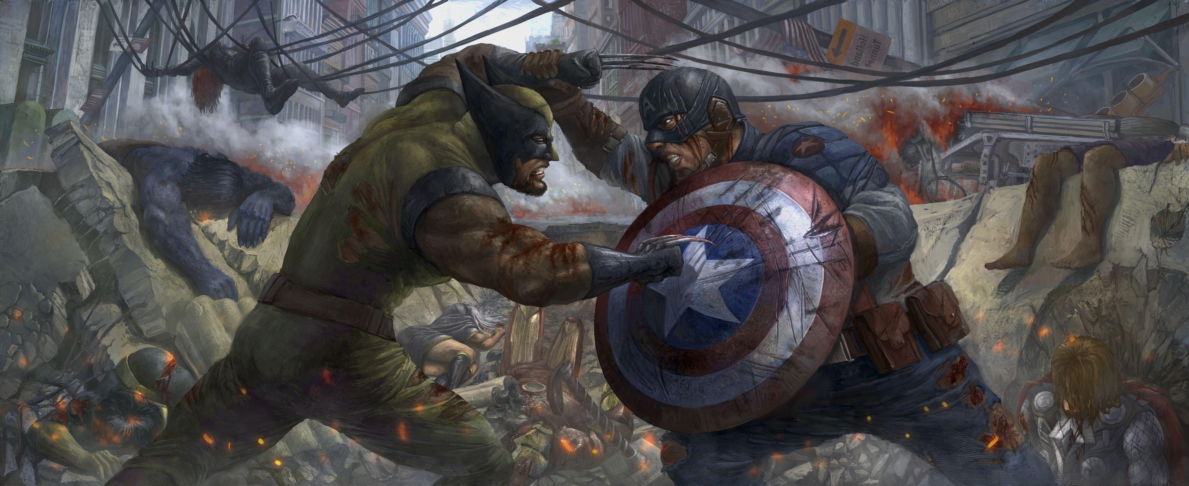 Hulk Vs Wolverine Wallpaper