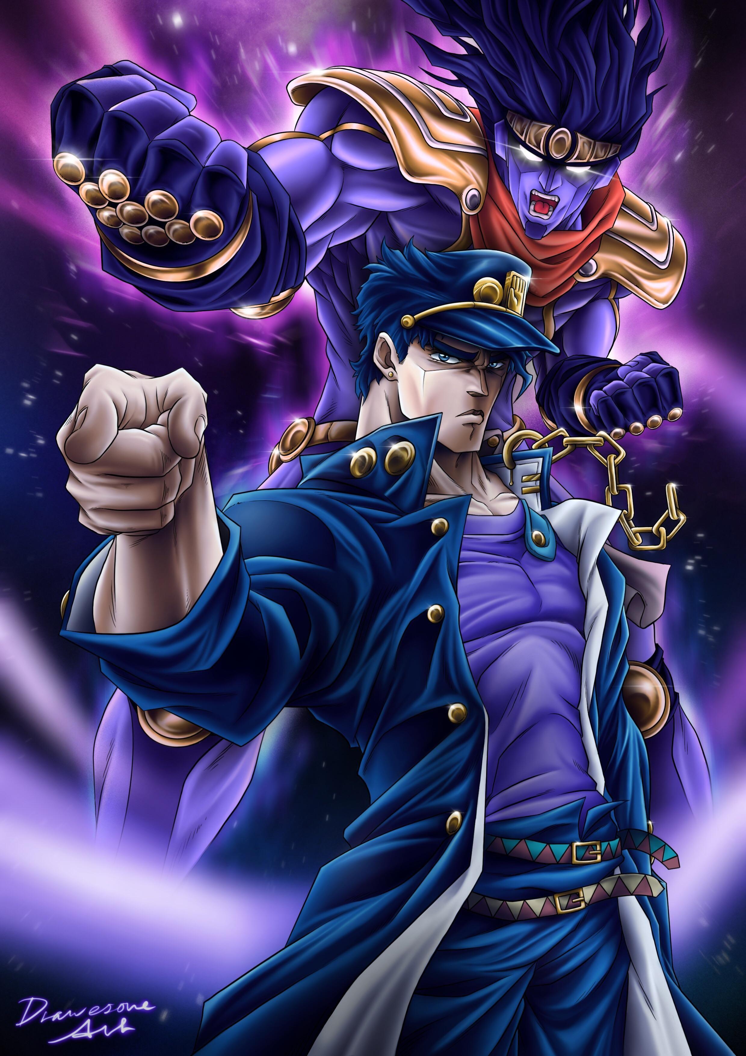 2480x3508 Fanart Artwork of Jotaro and Star Platinum 55 hours. Jojos bizarre adventure jotaro, Jojo bizarre, Jojo bizzare adventure
