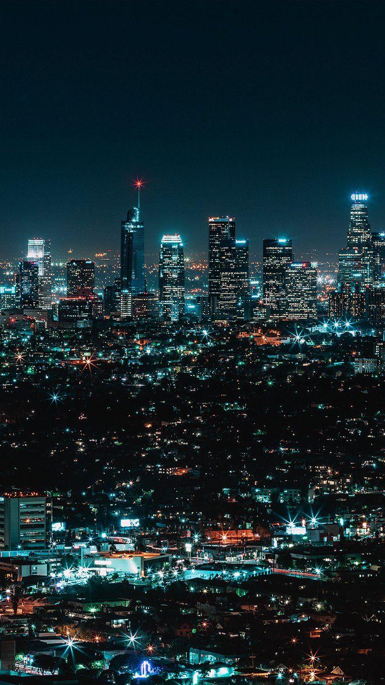 750x1334 iPhone wallpaper. city view night architecture