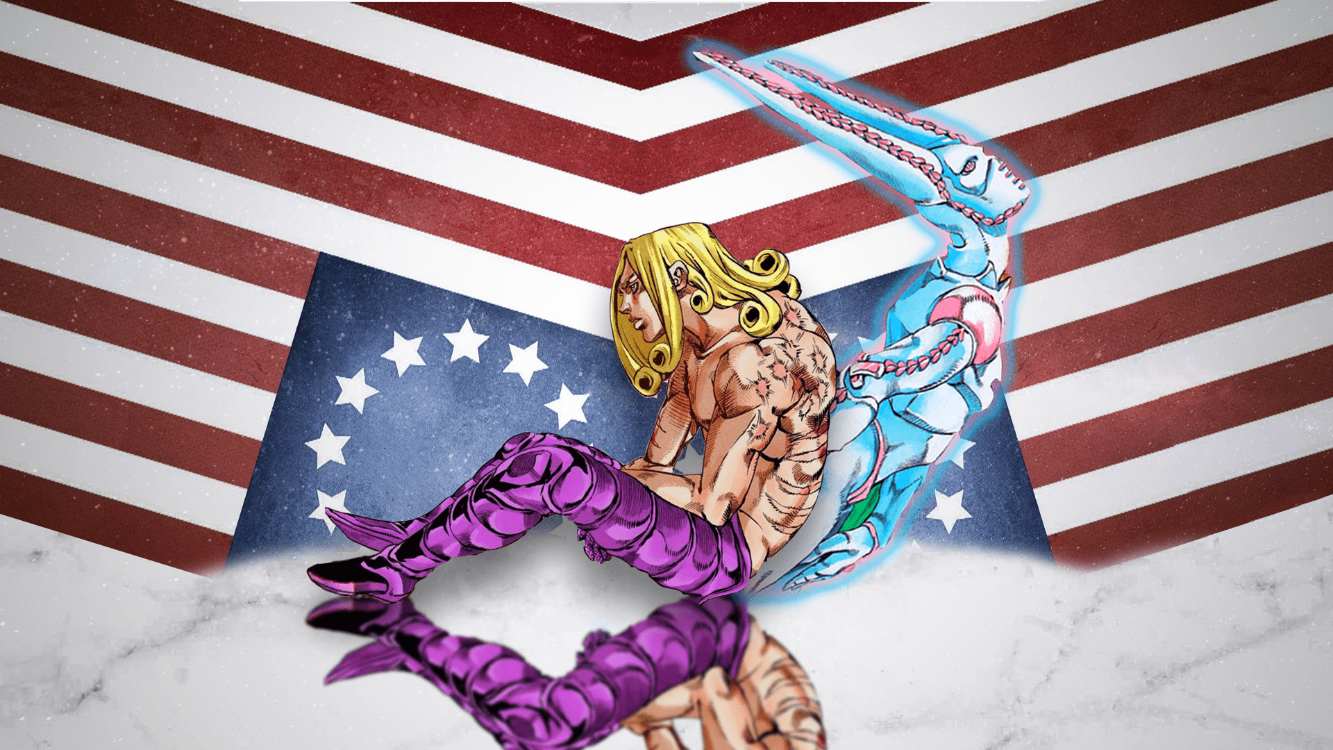 1920x1080 Fanart Funny Valentine and D4C wallpaper