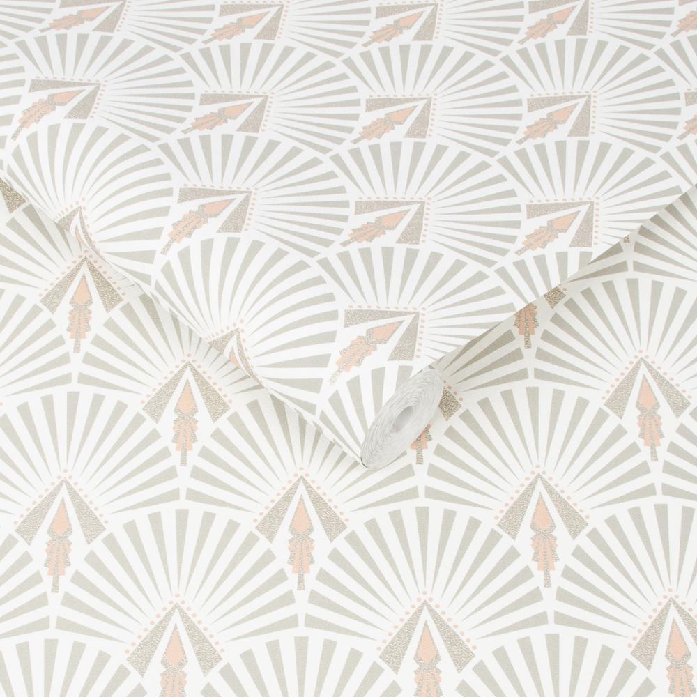 1000x1000 Superfresco Easy Selena Pink Art Deco Wallpaper in the Wallpaper department at