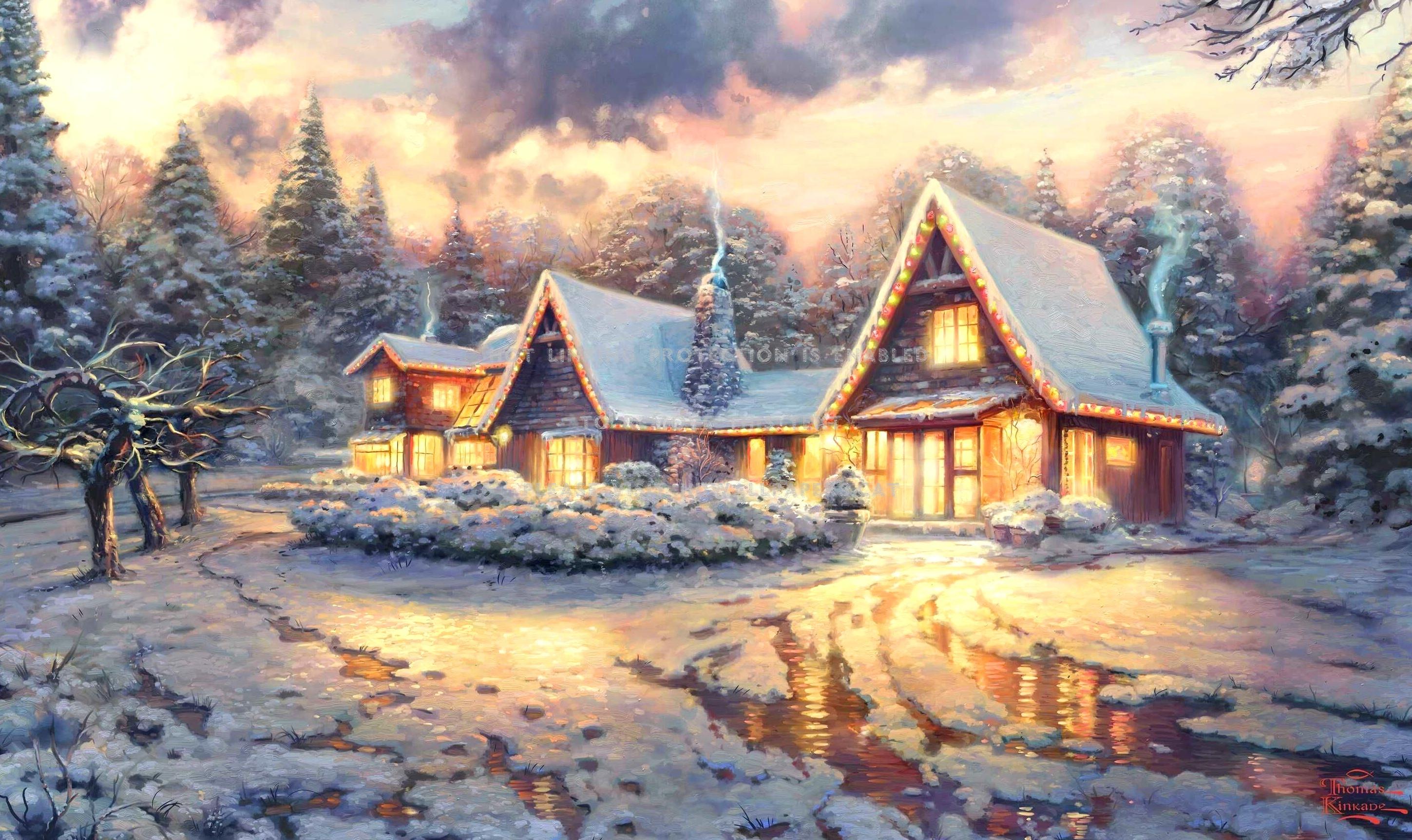 2898x1725 christmas cottage coldness deco holidays