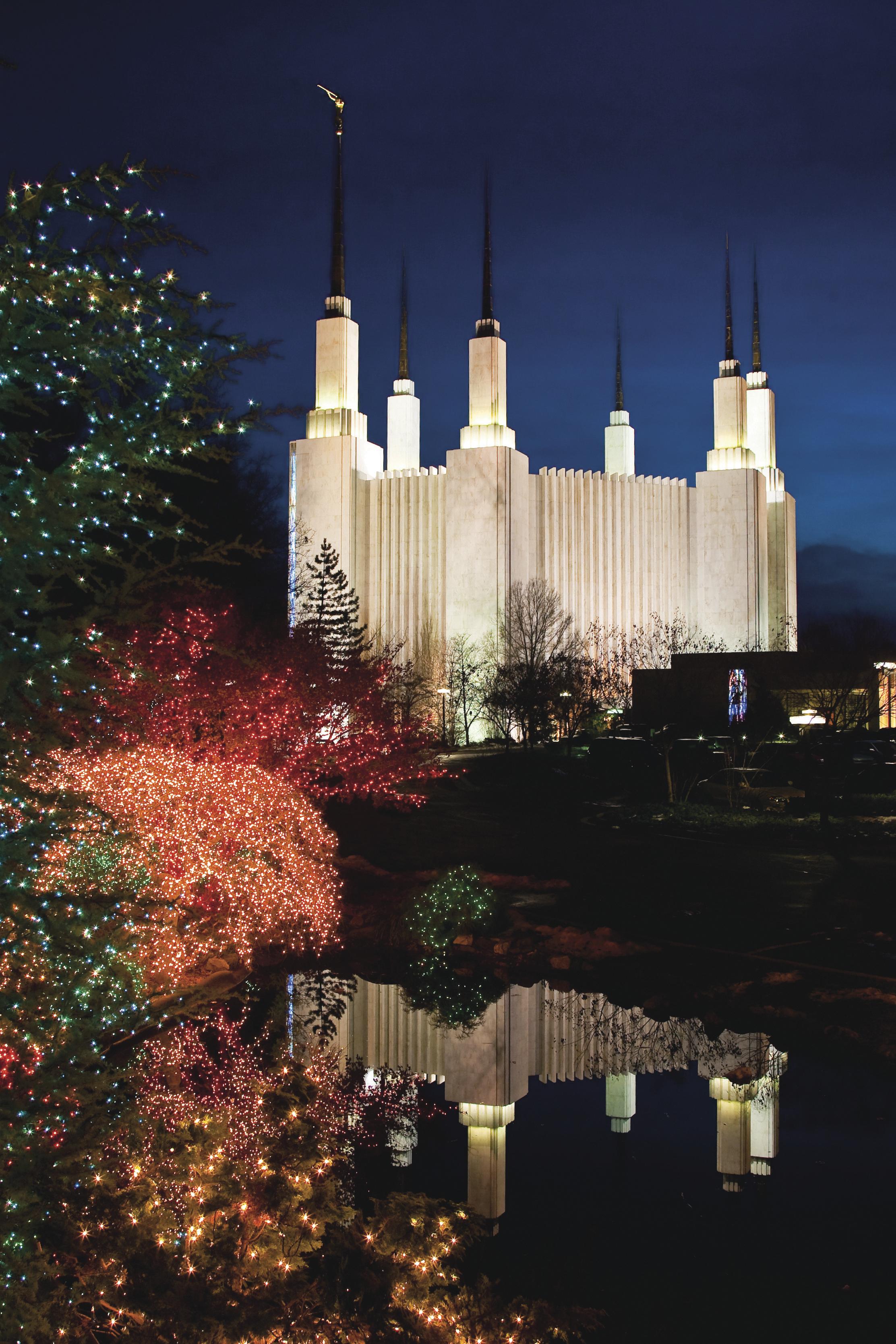 2225x3338 Washington D.C. Temple during Christmas