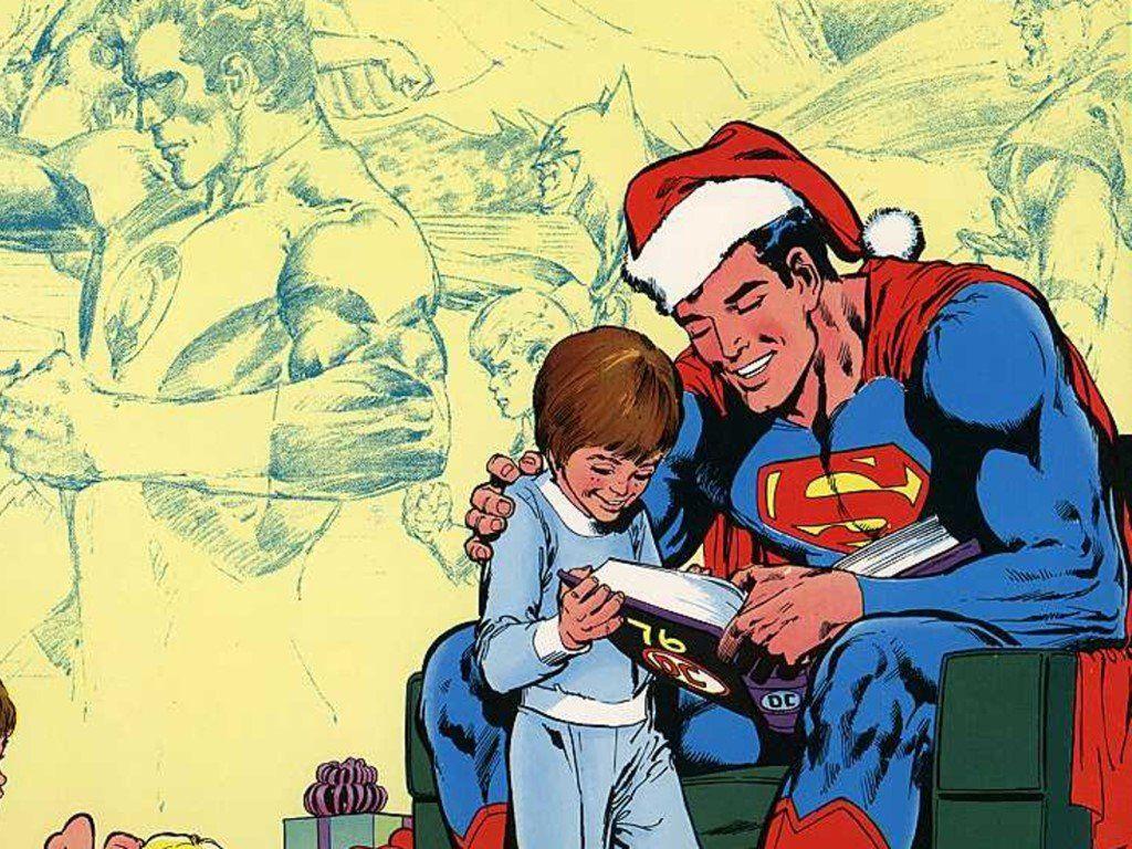 1024x768 Christmas Superman Wallpaper