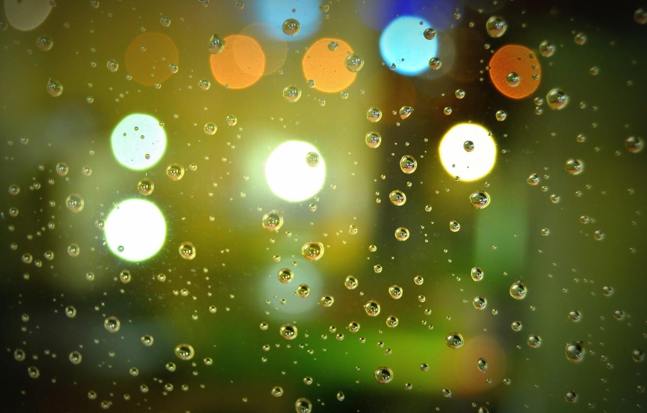 1332x850 Wallpaper colorful, glass, bokeh, raindrops image for desktop, section макро