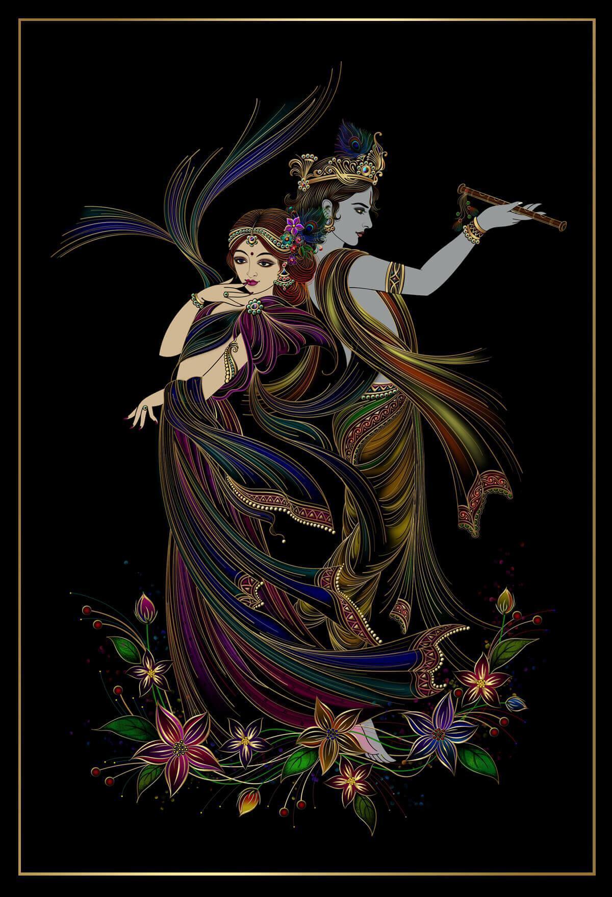 1200x1756 Black Krishna Wallpaper