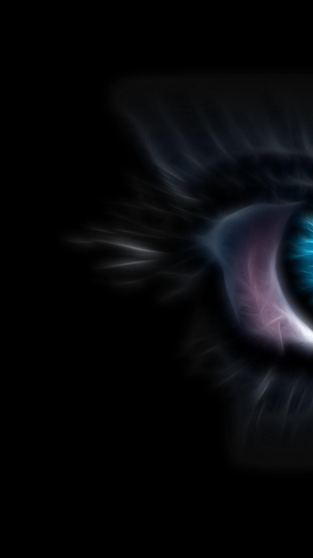 1080x1920 Wonderful blue cat eye dark wallpaper