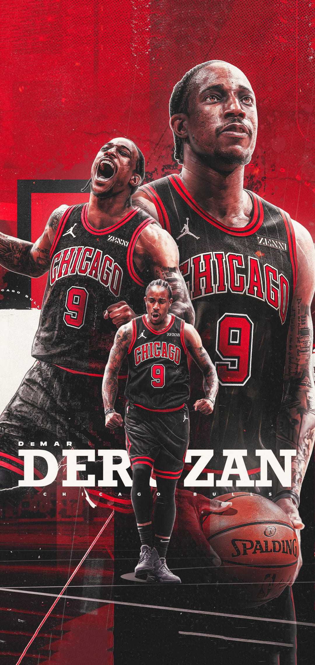 1080x2280 DeMar DeRozan Wallpaper Bulls