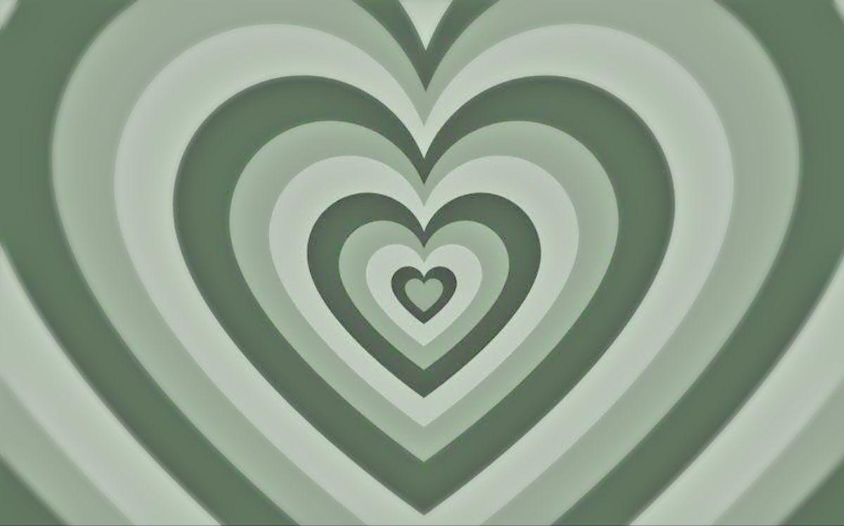 Aesthetic green heart wallpaper  Userstylesorg