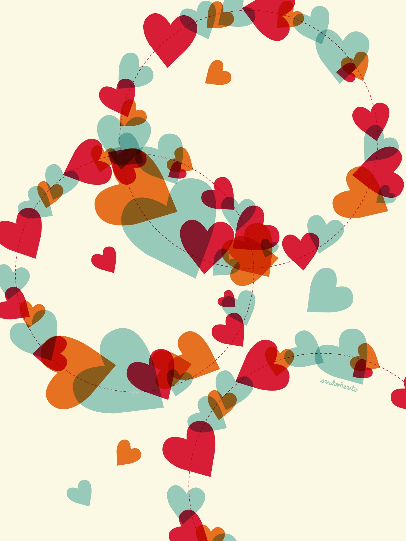 1408x1877 February 2012 Valentine's Heart iPad Wallpaper