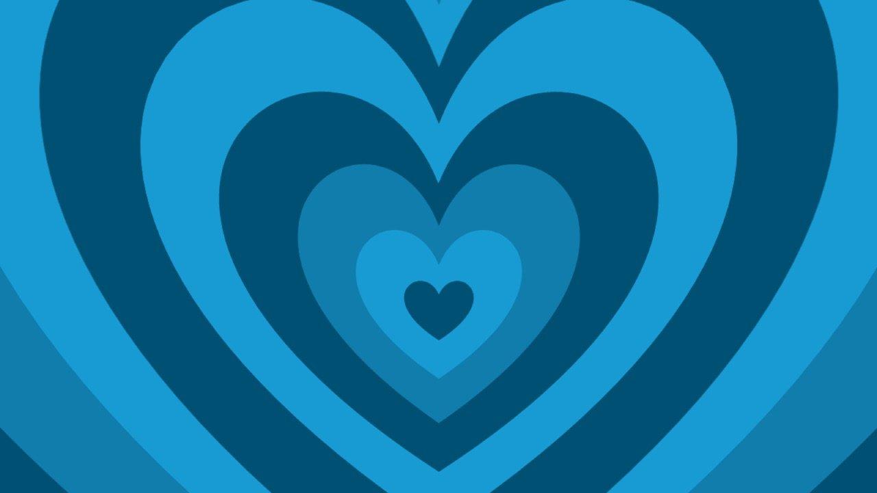1280x720 Blue Heart Aesthetic Wallpaper