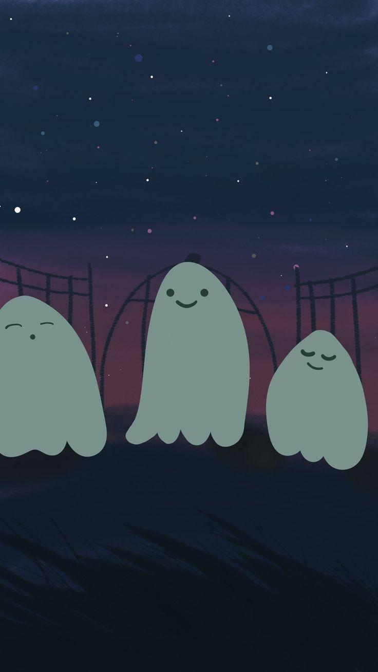 736x1308 Aesthetic Ghost. Wallpaper, Ghost cartoon, Wallpaper background. Wallpaper background, Ghost cartoon, Aesthetic wallpaper