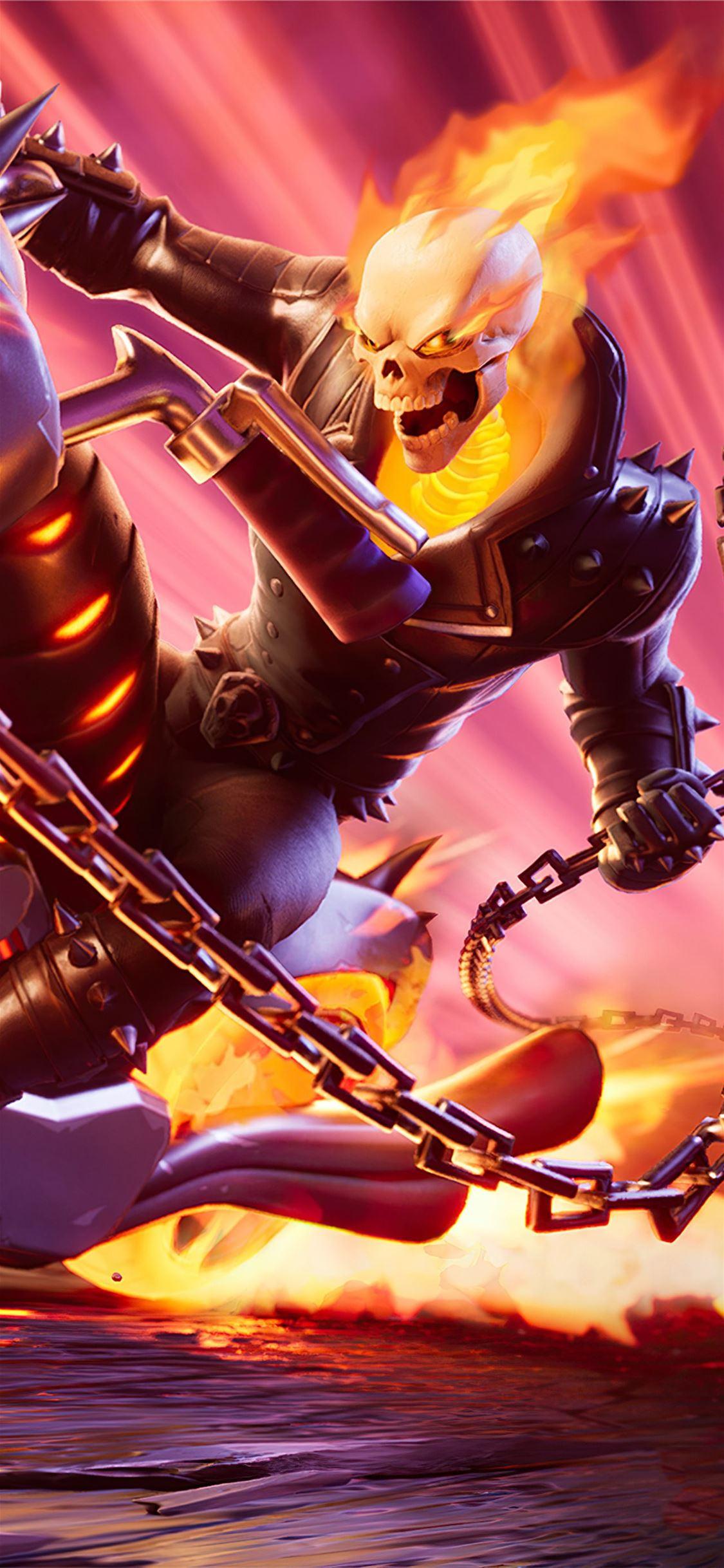 1125x2436 ghost rider fortnite iPhone Wallpaper Free Download