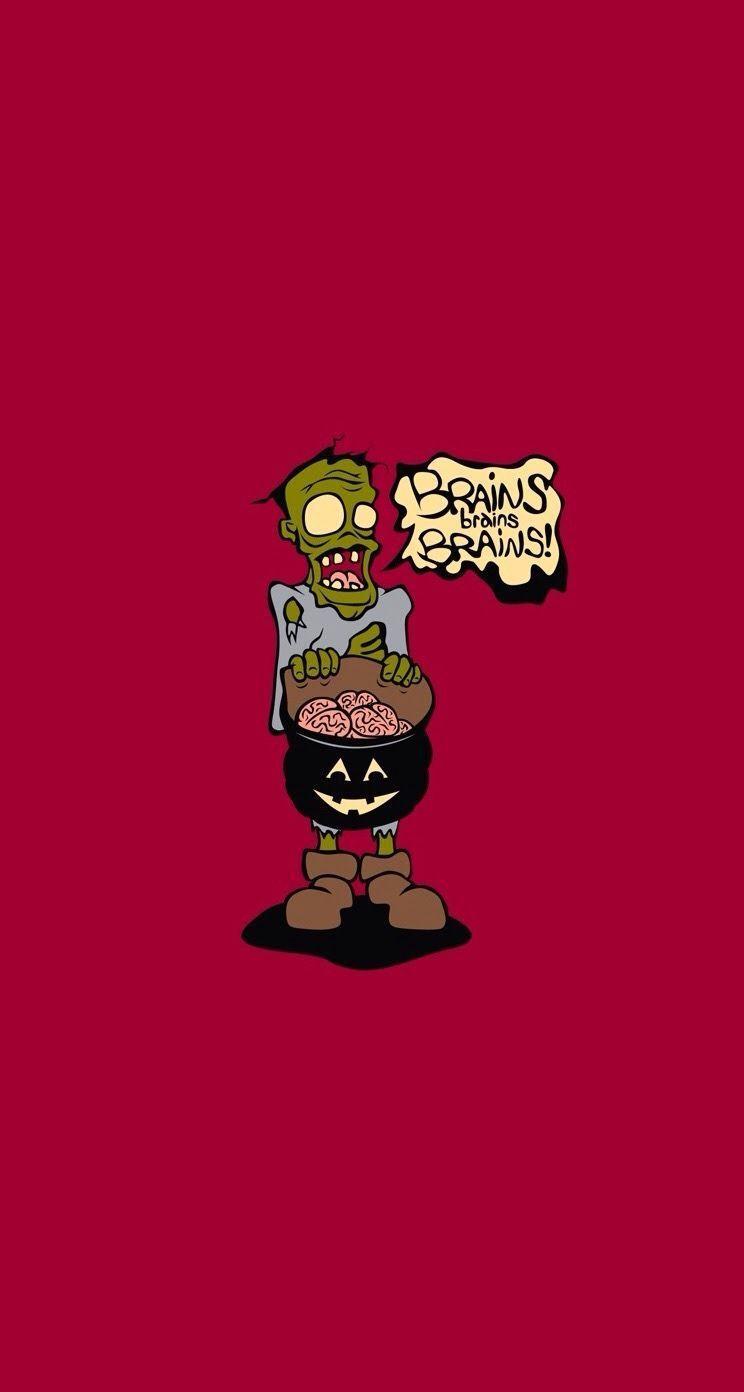 744x1392 Halloween Cartoon Aesthetic Wallpaper