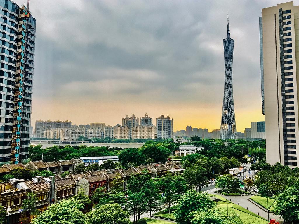 1024x768 Canton Tower in Guangzhou (iPhone 7). A picture of the Cant