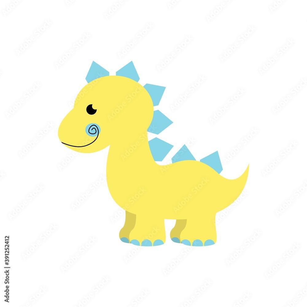 1000x1000 Dinosaur Baby Cute In Flat Style For Designing Dino Party, Children, Kids Holiday, Dinosaurus Related Materials For Card, Poster, Wallpaper, Banner Jurassic Park Theme Wall Mural Dismatin