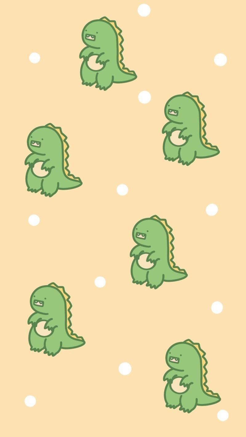 800x1422 Kawaii Dinosaur Wallpaper