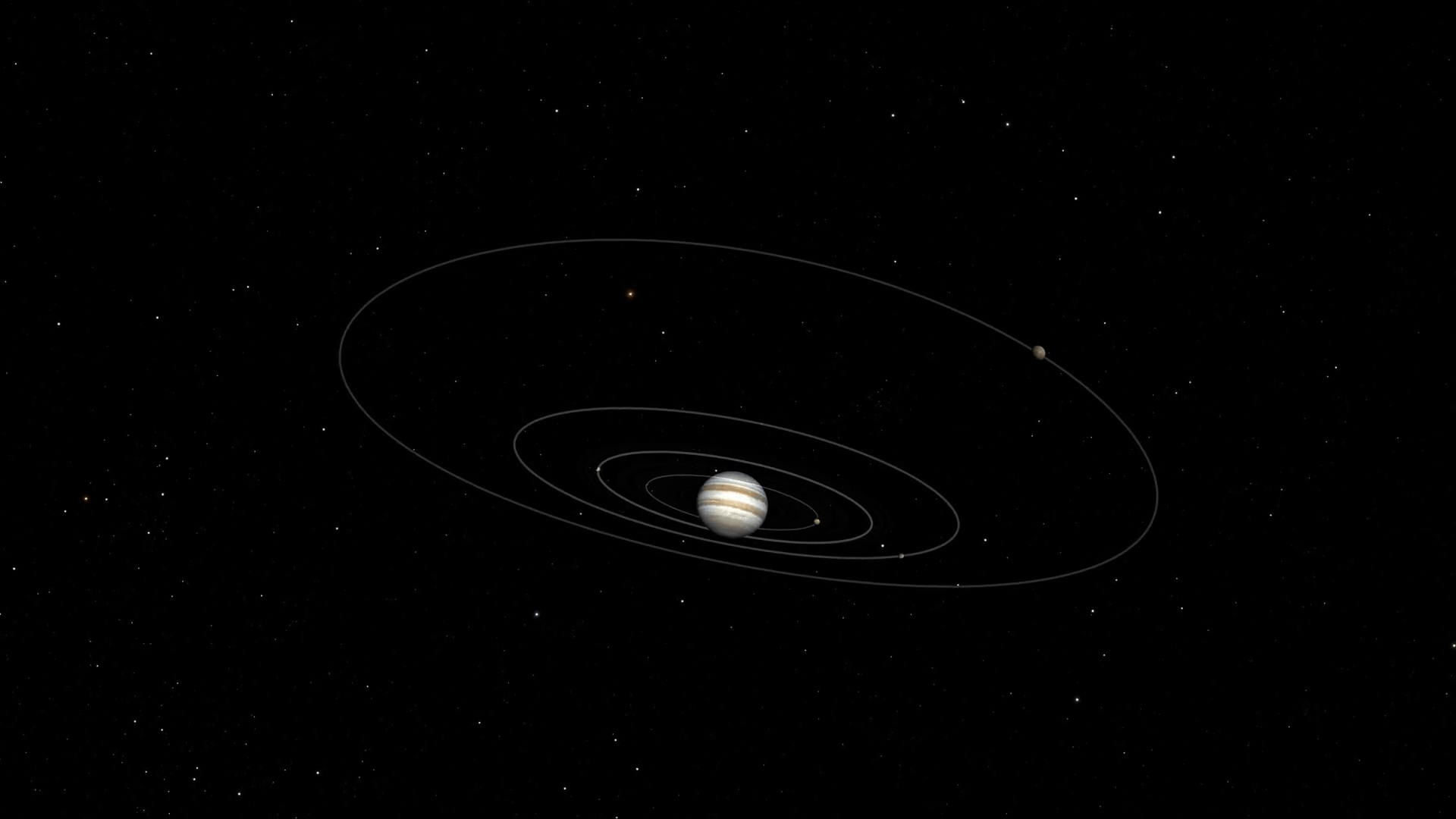 1920x1080 Jupiter and its major moons orbit realistically Motion