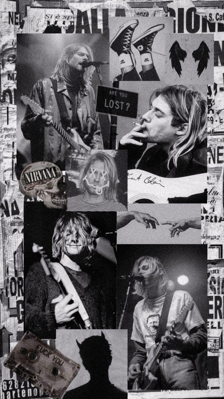 736x1309 Black and white Kurt Cobain wallpaper aesthetic. Nirvana wallpaper, Nirvana, Nirvana poster
