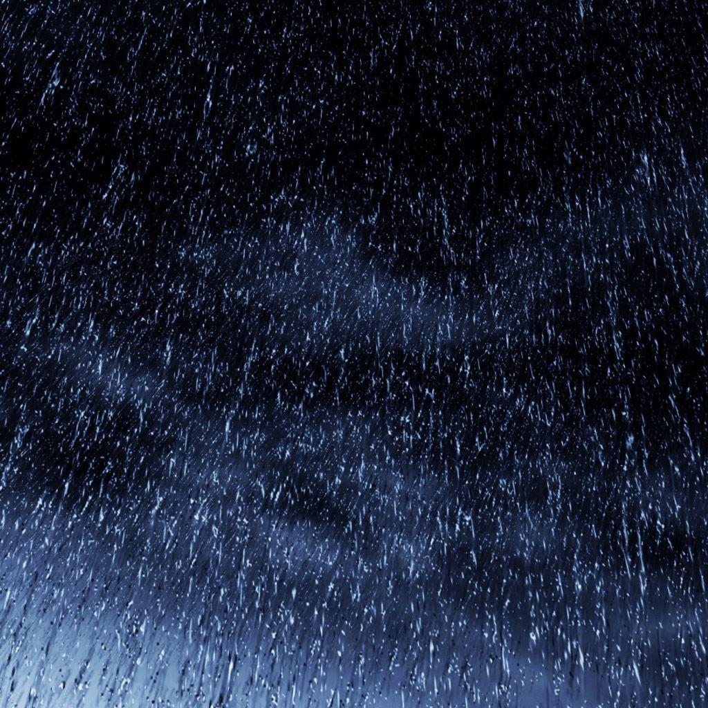 1024x1024 Rain Fall iPad Wallpaper Free Download